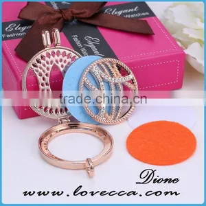 Latest Design Crystal Necklace Aromatherapy Essential Oil Diffuser Necklace thumbnail-4