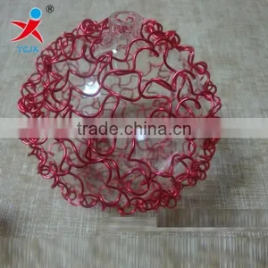 Wholesale Supply Solar Standard Mouth Lighting Around the Color Aluminum Wire Ball, Red, High Borosilicate Glass Chimney thumbnail-1