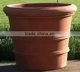 Terra Cotta Planters, Painted Terracotta Pot, Wash Clay Planter thumbnail-1