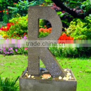 A-Z Letters Stone Garden Fountain thumbnail-1