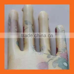 Polyester Shell Women Garden Gloves With PU Coated Palm Dip thumbnail-5