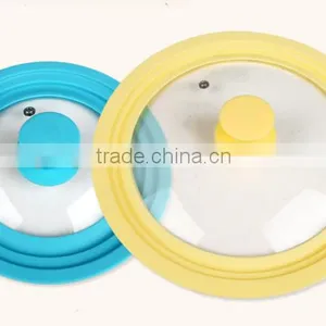 3 in 1 Multi Size Glass Lid With Silicon For Pots and Pans thumbnail-2