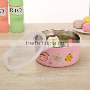 Round Food Container Leak-proof Stainless Steel Insulated Lunch Box thumbnail-5