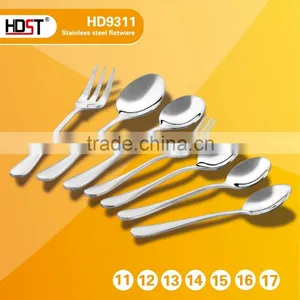 German Knife Fork Spoon Set;17 Person Grand Banquet China Stainless Dinner Set; thumbnail-4