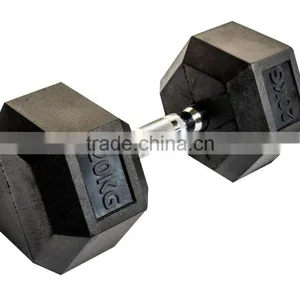 Wholesale Rubber Coated Hex Dumbbell Dumbbell Set Rubber Dumbbell thumbnail-1