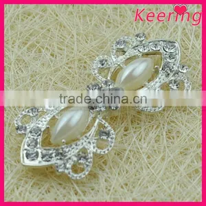 Fashionable Wholesale Crystal Color Pearl Rhinestone Metal Button WBK-1501 thumbnail-4