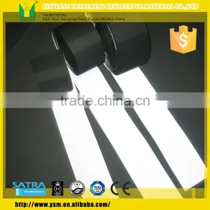 High Quality Low Price 100% Polyester Full Size Reflective Fabric Tape thumbnail-1