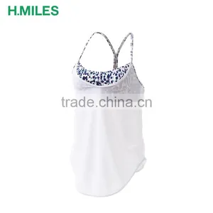 Plain Sports Hot Sexy Activewear Yoga Gym Tank Top With Built in Bra thumbnail-1