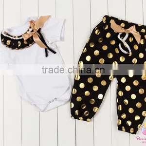 2016 New Girls Cute Outfits Cotton Shirt+pants Spring Pettiset Baby Gift Clothing Set thumbnail-2