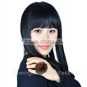 CX-A-64F Rabbit Fur Cute Flower Fashion Ring thumbnail-1