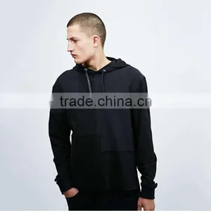 Oversized Pullover Hoody Black and Grey Combination Hoodie Hoodies Blank thumbnail-1