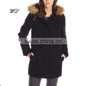 Custom Winter Plain Wool Utility Hooded Coat and Jacket thumbnail-1