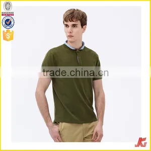 Men's Double-Weave Standed Collar Dri Fit Pique Cotton Polo Shirt thumbnail-1
