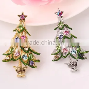 Zm53213a 2017 Cheap Christmas Ornaments Christmas Tree Brooch Wholesale thumbnail-1