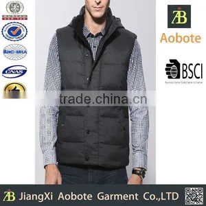 2015 New Fashion Man's Winter Light Down Vest With Hoodie thumbnail-1