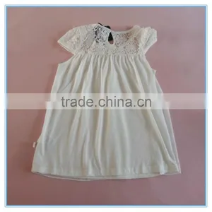 Children Girls Chiffon Printed Lace Sleeve t Shirt, Beautiful Girl t Shirt, Fancy Gril Short Sleeve t Shirt thumbnail-1