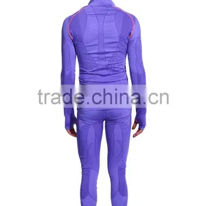 Half Zip Seamless Long Sleeve Hoodie Shirt and Tight Bodybuilding Legging thumbnail-2
