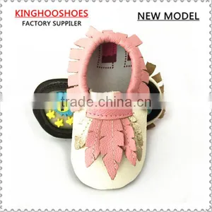 New Arrival Fashional Leather Baby Shoes for Girls Baby Moccasins thumbnail-1