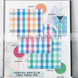 Latest Fashion Designer Button Down Shirt Gingham Plaid Shirt thumbnail-5