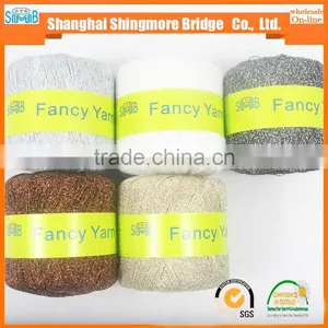 China Textile Yarn Supplier Hot Wholesale Oeko-tex Standard Metallic Knitting Yarn for Crochet thumbnail-6