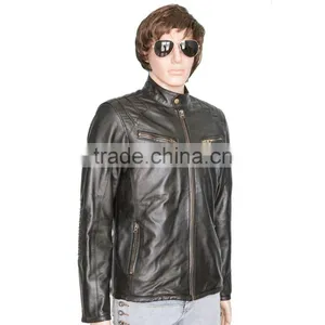Top Quality Black Sheep Men Vintage Leather Jacket thumbnail-2