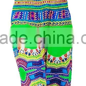 Women Yoga Thai Style Polka Floral Elephant Printed Boho Bloomers Baggy Pants thumbnail-6
