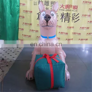 Customized Outdoor Cartoon Christmas Dog With Gift Boxes Animal Costume Inflatable thumbnail-2