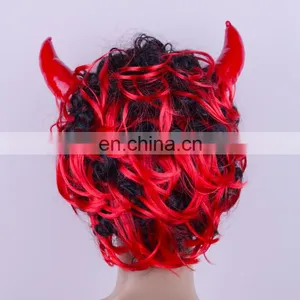 Carnival Lady's Wigs With Horns P-W194 thumbnail-3