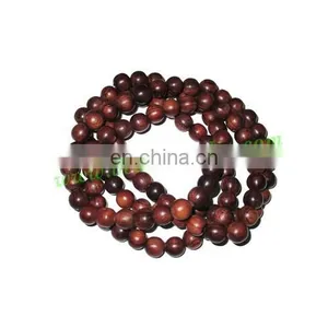Rosewood Beads String (mala) Made of Fine Quality Handmade 6mm Round Rosewood Beads thumbnail-1