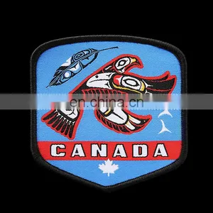 High Quality Custom Logo Bird Woven Decorative Clothing Patches thumbnail-1