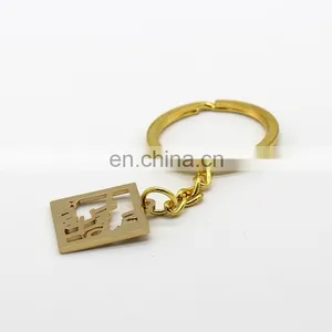 Promotional Shining Fake Gold Plating Wedding Gift Key Chain thumbnail-4