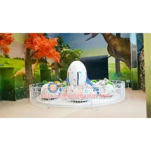 Zhongshan Amusement Equipment Outdoor Playground Kiddie Rides Fairground Self Control Plane 12 Seat Dinosaur Egg Rides thumbnail-3