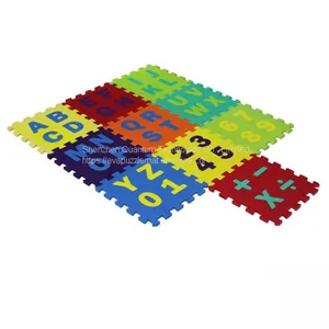 QT MAT Non-toxic Odorless 12in x 12in EVA Alphabets & Numbers Jigsaw Puzzle Mat thumbnail-1