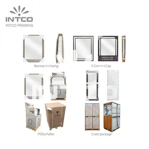 Aluminum Framed Round Mirror, Gold Round Wall Mirrors, Bathroom Mirror Metal Frame thumbnail-5