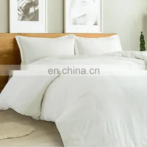 Luxury Brand Warm Beige White Microfiber Twin Queen King Size Bed Sheet Duvet Cover With Zip thumbnail-2