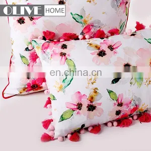 Custom Design Flower Paint Printed Furniture Cushions Decorative Pillow Outdoor thumbnail-4