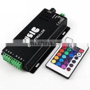 DC12-24V 24 Keys Music Controller IR Remote RGB Controller Sound Sensitive for 5050 3528 Led Strip Light Lamp thumbnail-1