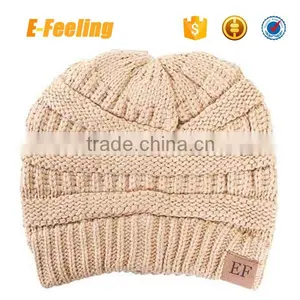 Wholesale Slouchy Knit Custom Women Beanie thumbnail-5