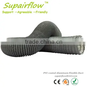 PVC COATED ALUMINUM FLEXIBLE DUCT HOSE GREY COLOR thumbnail-2