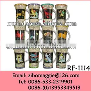 Hot Sale Porcelain Zodiac Mug With Flare Shape for Promotion Coffee Mugs Porcelain thumbnail-1