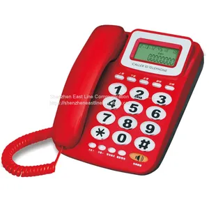 Wired Phone Corded Telephone With Caller ID & Shinny Surface thumbnail-1