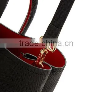 Guangzhou Wholesale Hot Genuine Saffiano Leather Two Sizes Multifunction Shouder Bags Handbag for Lady thumbnail-4