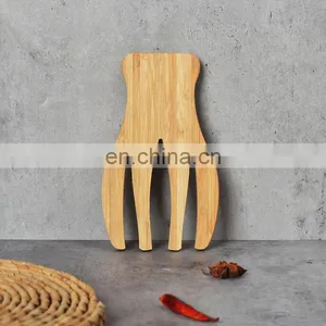 Eco-friendly Household Kitchen Western Bamboo Salad Hand Blender Cooking Creative Gadget Food Mixing Fork thumbnail-1