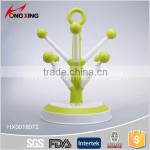 Natural Tree Design Plastic Cup Hanger Rack With 8 Cups Set thumbnail-3