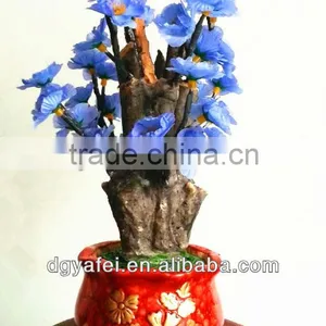 Indoor Lighted LED Artificial Orchid Bonsai Tree thumbnail-1