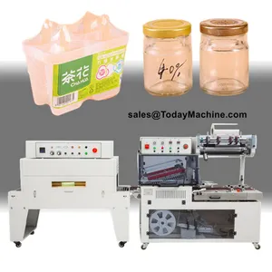 Automatic POF Film L-bar Cutting Sealer PP PVC Heat Shrinking Tunnel Wrapping Machine for Perfume Box Bottle thumbnail-2