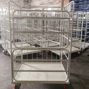 Multi-Tier Order Picking Trolley With Steps for Warehouse Logistics thumbnail-3