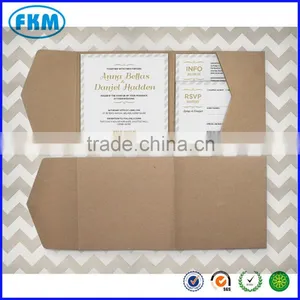 60 Large Ribbed Kraft Pocket-fold Envelopes / Rustic Wedding Invitations /ribbed Kraft Envelopes thumbnail-2