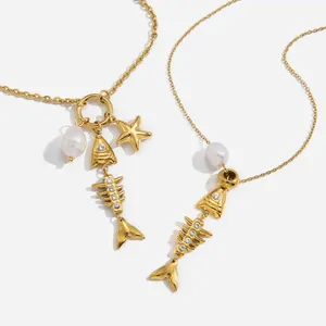Custom Stainless Steel Necklace - 18K Gold PVD & Hypoallergenic For Sensitive Skin thumbnail-1