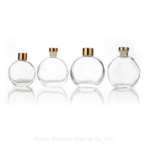 Glass Aromatherapy Fragrance Sticks Bottle 100ml 150ml 50ml 200ml Custom Luxury Black Empty Glass Aroma Reed Diffuser Bottle thumbnail-3